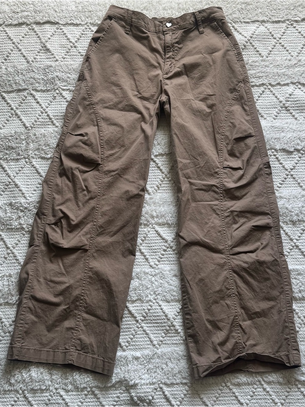 Celebrity Pink Women's Cargo Wide-Leg Pants in Brown Size Small Size 3/5